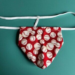 Mens Red BASEBALLS Gstring Thong Sports Male Underwear